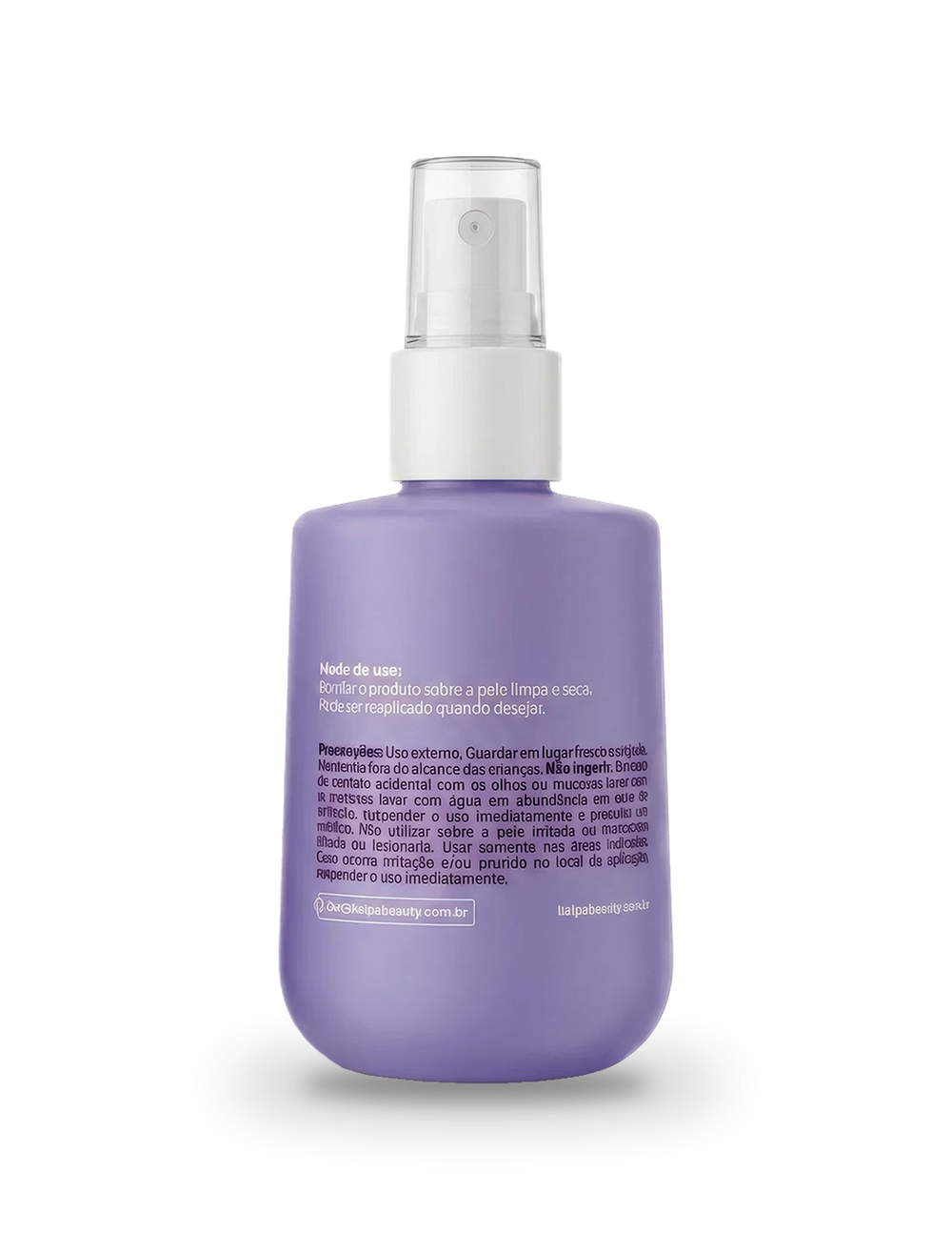 Body Splash Véu de Lavanda Kalpa, verso da embalagem