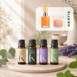 Coleção Pausas Óleo Essenciais Gotejador - Grátis 1 Difusor Sol de Tangerina + 1 Vela Sol de Tangerina